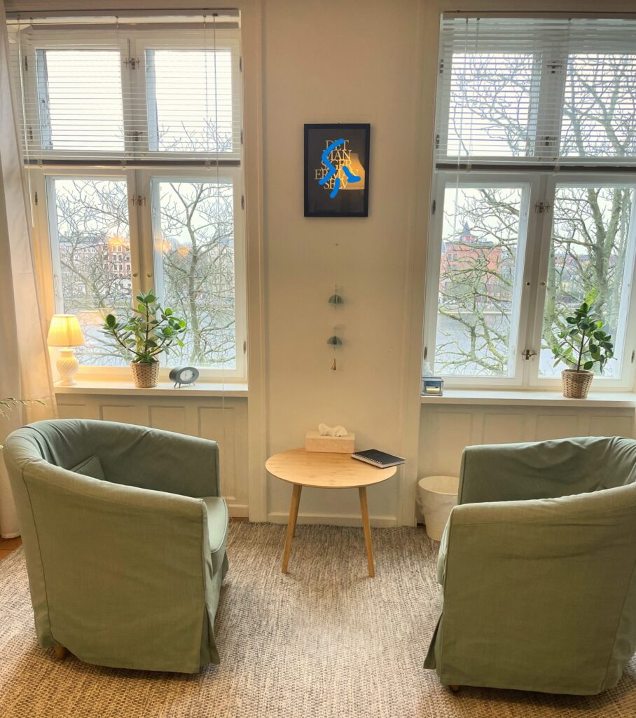 Interiørbillede fra Vogelterapi på Kroghsgade.